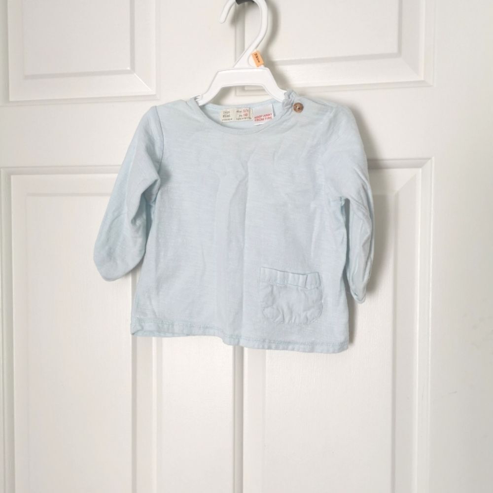 *free Zara baby girls long sleeve t-shirt size 3-6 m